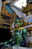 Yangon Myanmar. Shwedagon Pagoda (the Golden Stupa). Details of the southern stairway. 